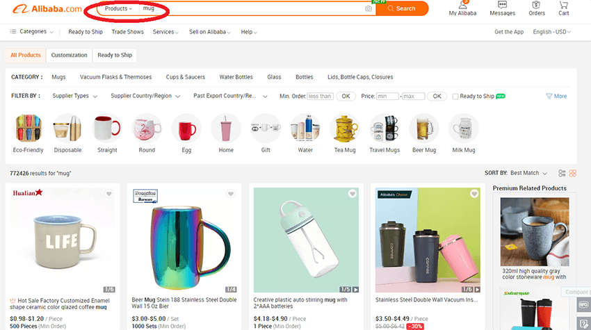 alibaba website to Source from Alibaba and Sell on Amazon