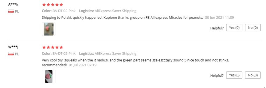 Customer Reviews on AliExpress11