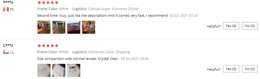 Customer Reviews on AliExpress7