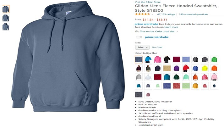 Gildan Men's Fleece Hooded Sweatshirt
