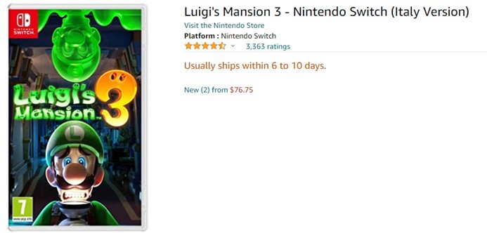Luigi's Mansion 3 - Nintendo Switch