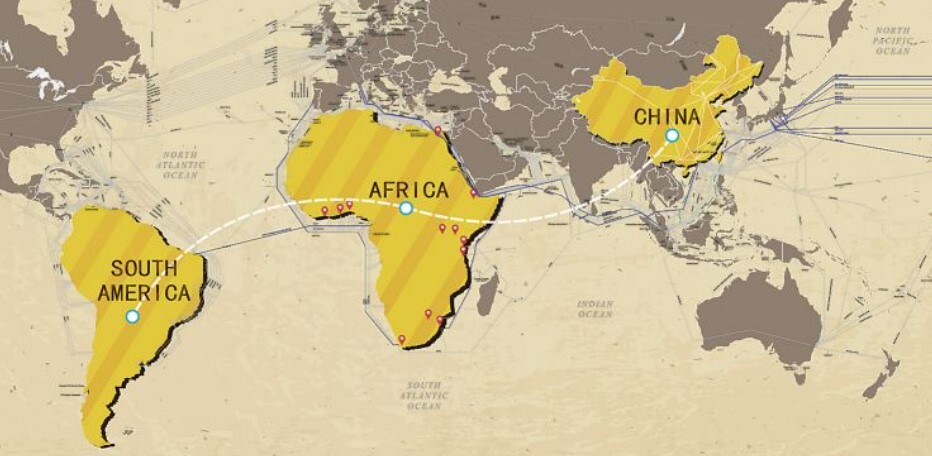 The shipping route to Africa
