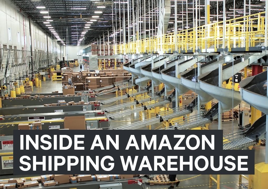 Inside an Amazon Shipping Warehouse