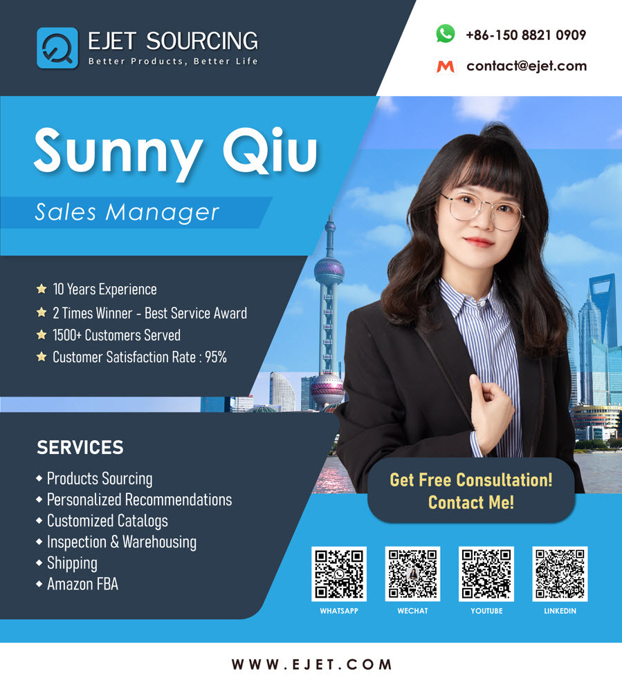Sunny Qiu - Sales Manager Ejet