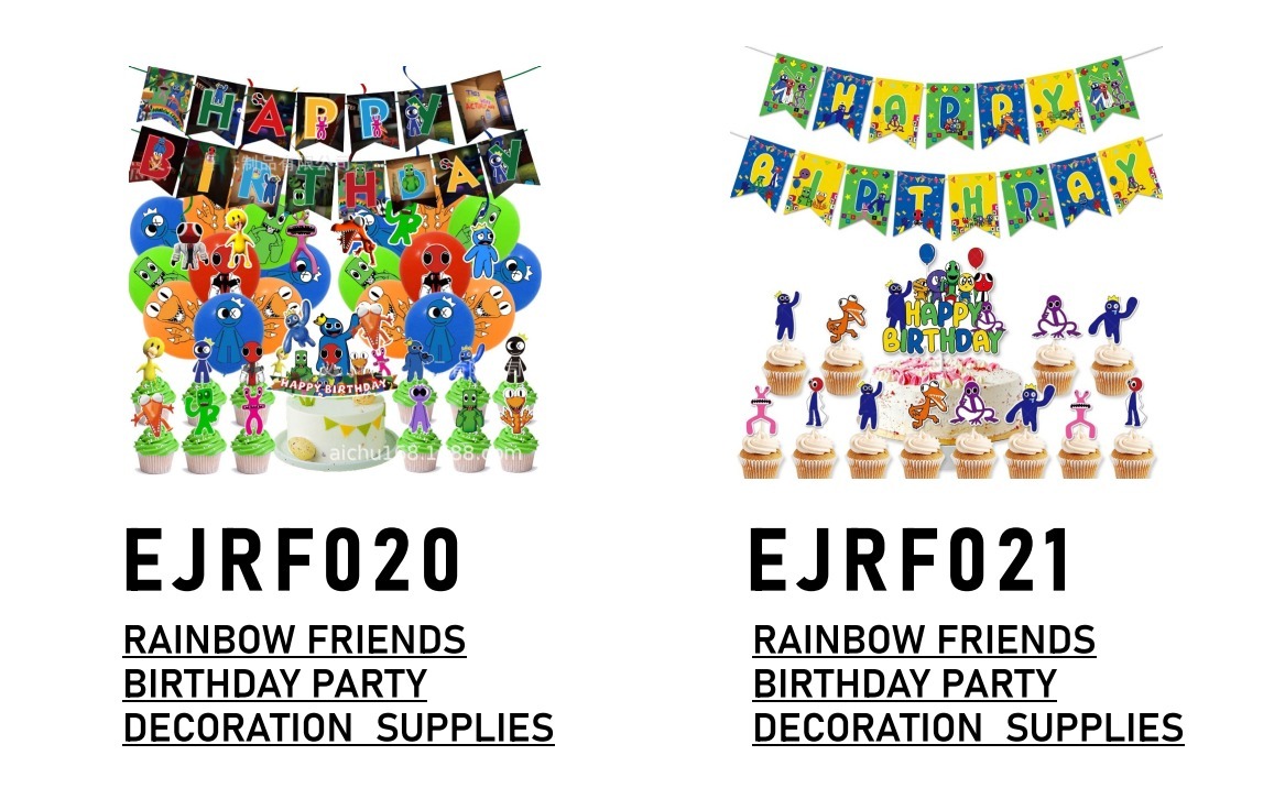 Rainbow Friends Birthday Party Decoration Supplies