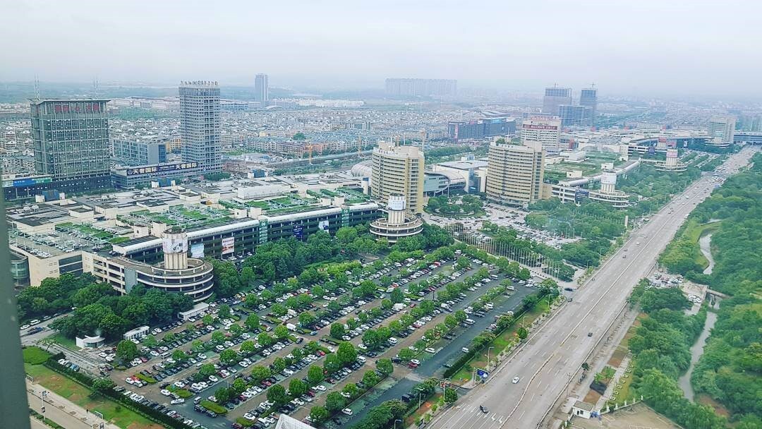 view of Yiwu city of China