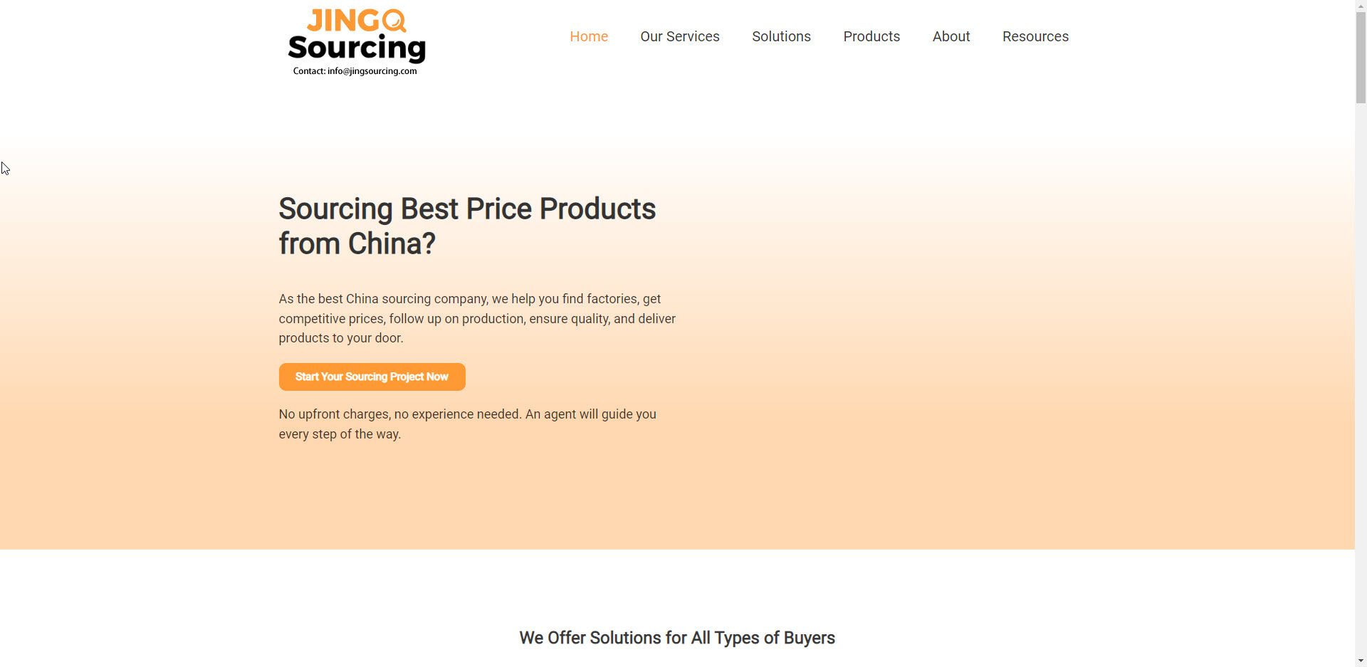Website Home Page of Jingsourcing
