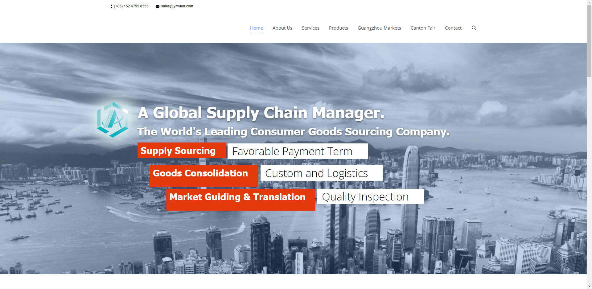Website Home Page of Amanda Sourcing