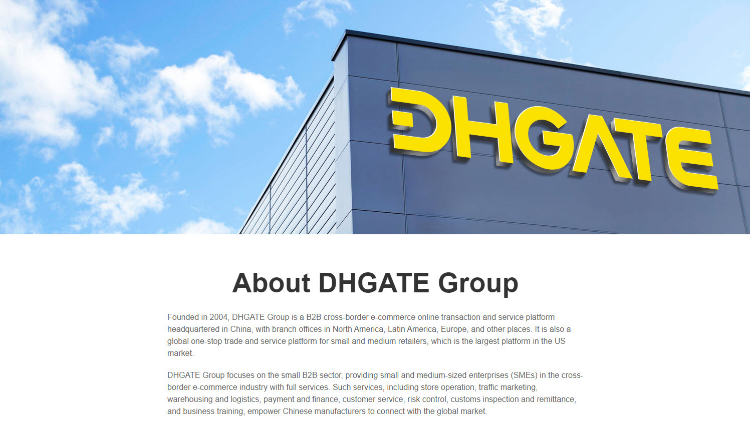 Introduction about DHgate Group