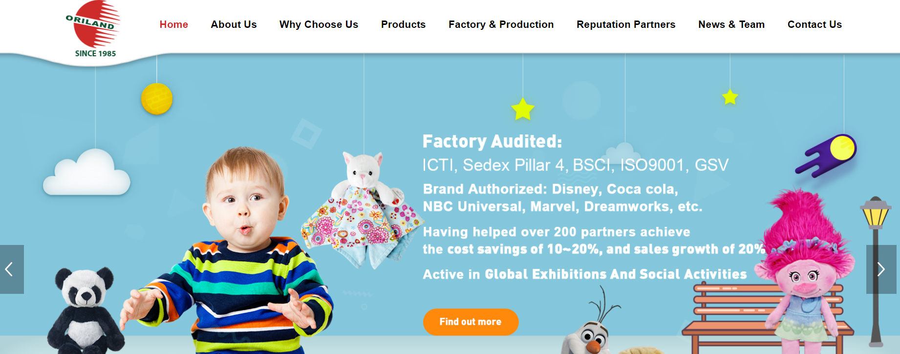 1. Shanghai Oriland Toys Co., Ltd.