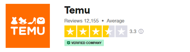 Đánh giá về Temu trên Trustpilot