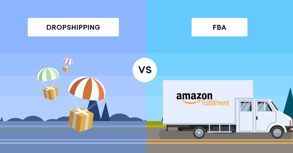 Amazon fba vs dropshipping infographics
